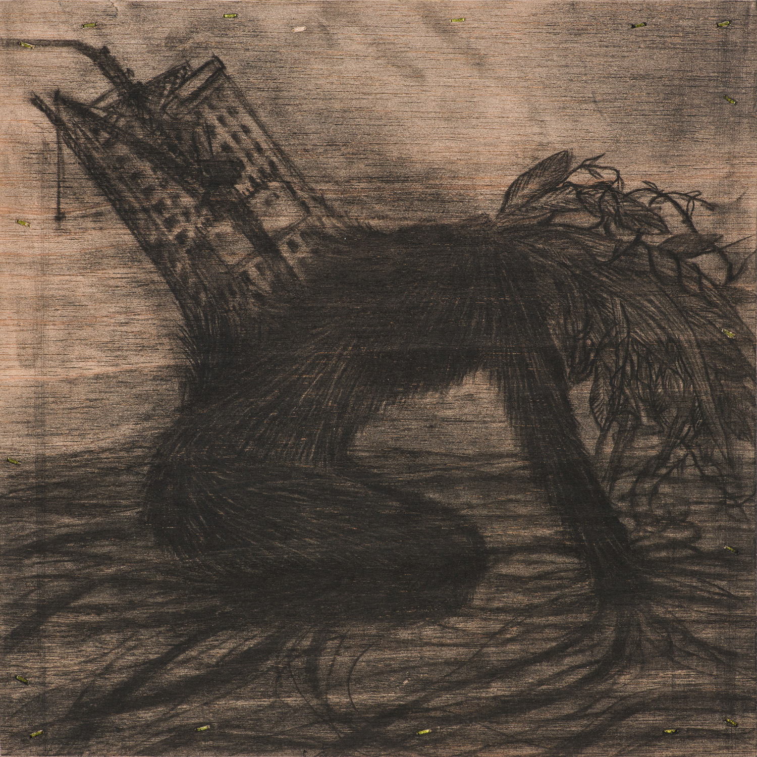 [15p2207] Incessant production_conte on wood board_25×25_2015.jpg