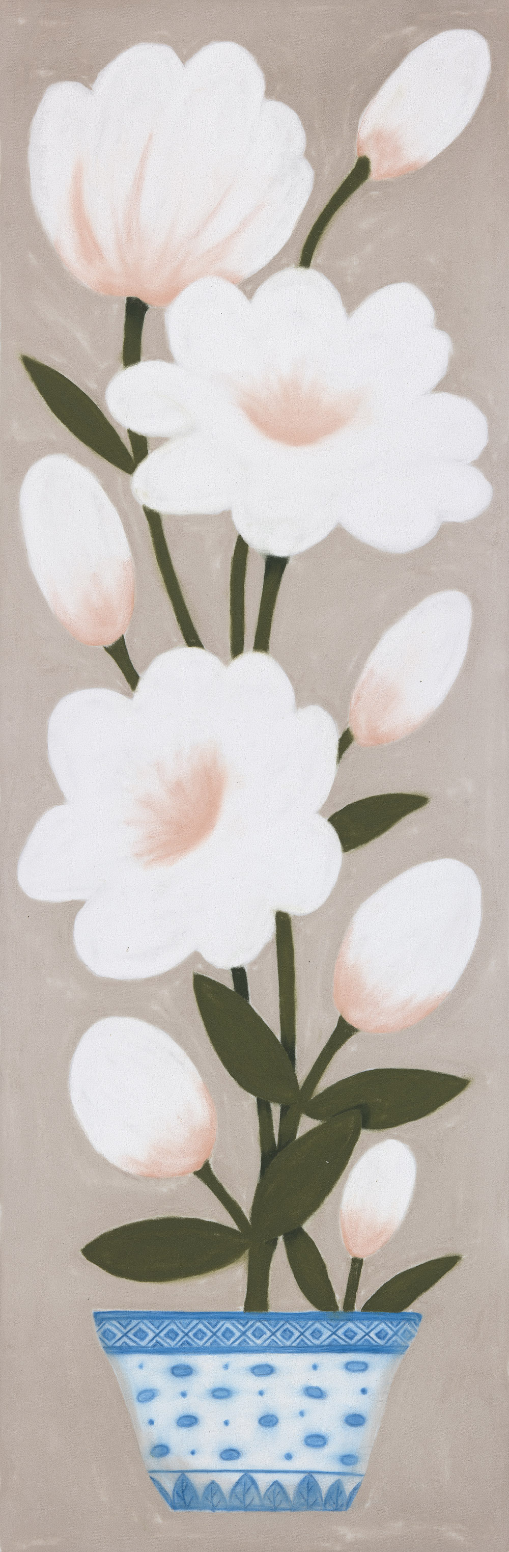 [25p3637] 2025_Essay_Flower_pastel, conte on daimaru_91.0×30.0cm.jpg