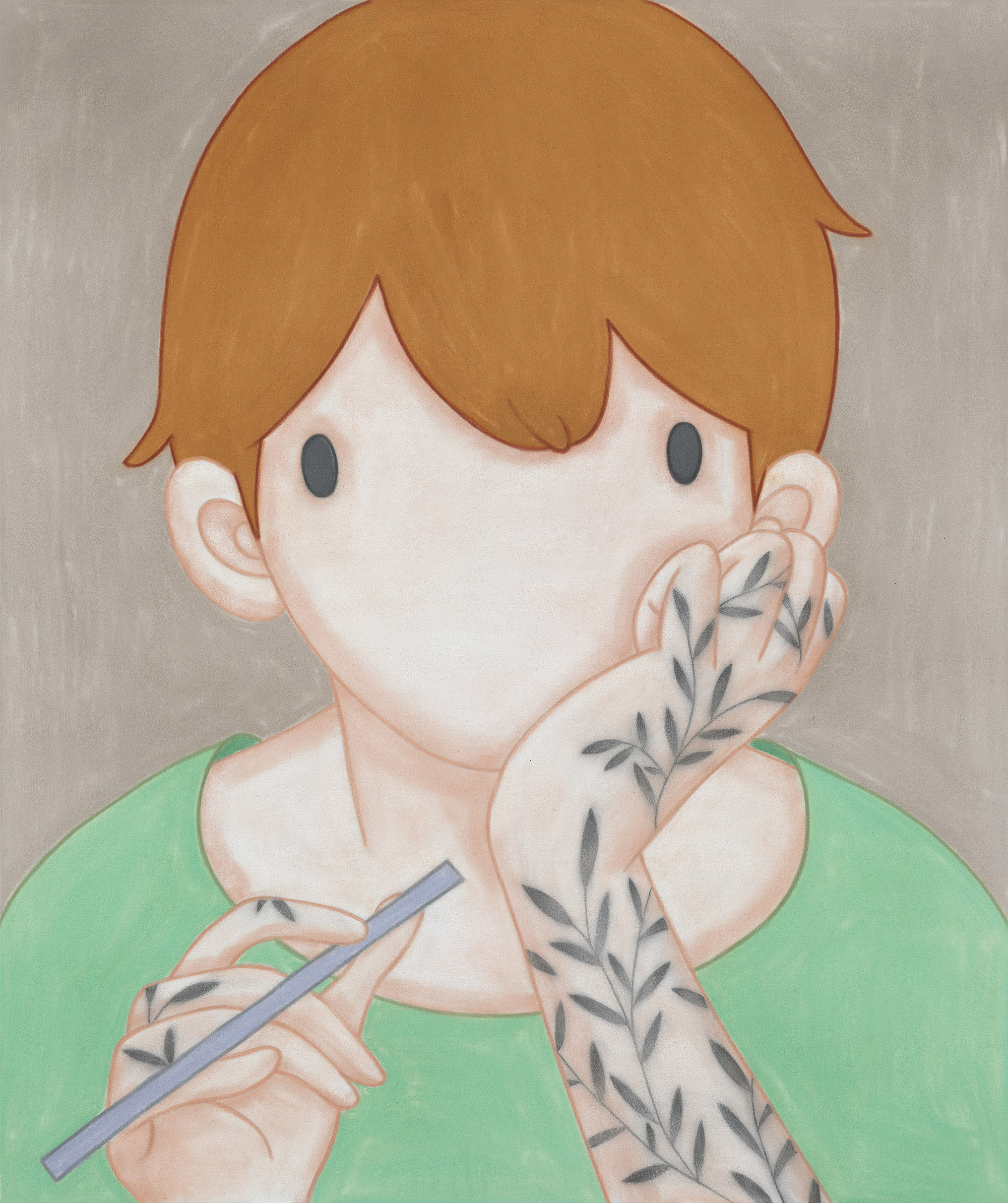 [25p3677] 2025_Essay_Rest_pastel, conte on daimaru_72.7×60,6cm.jpg