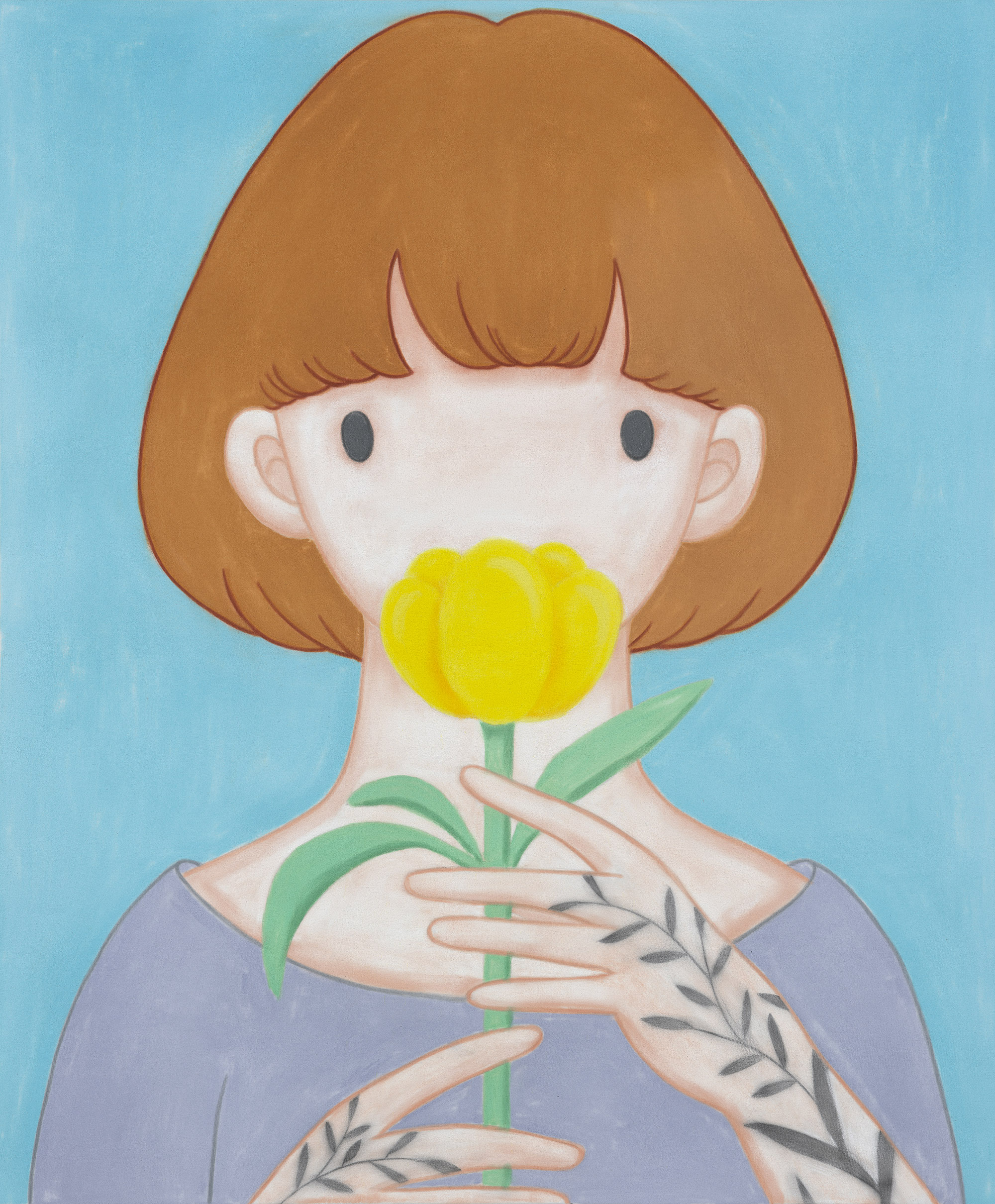 [25p3691] 2025_Essay_Flower_pastel, conte on daimaru_72.7×60,6cm.jpg