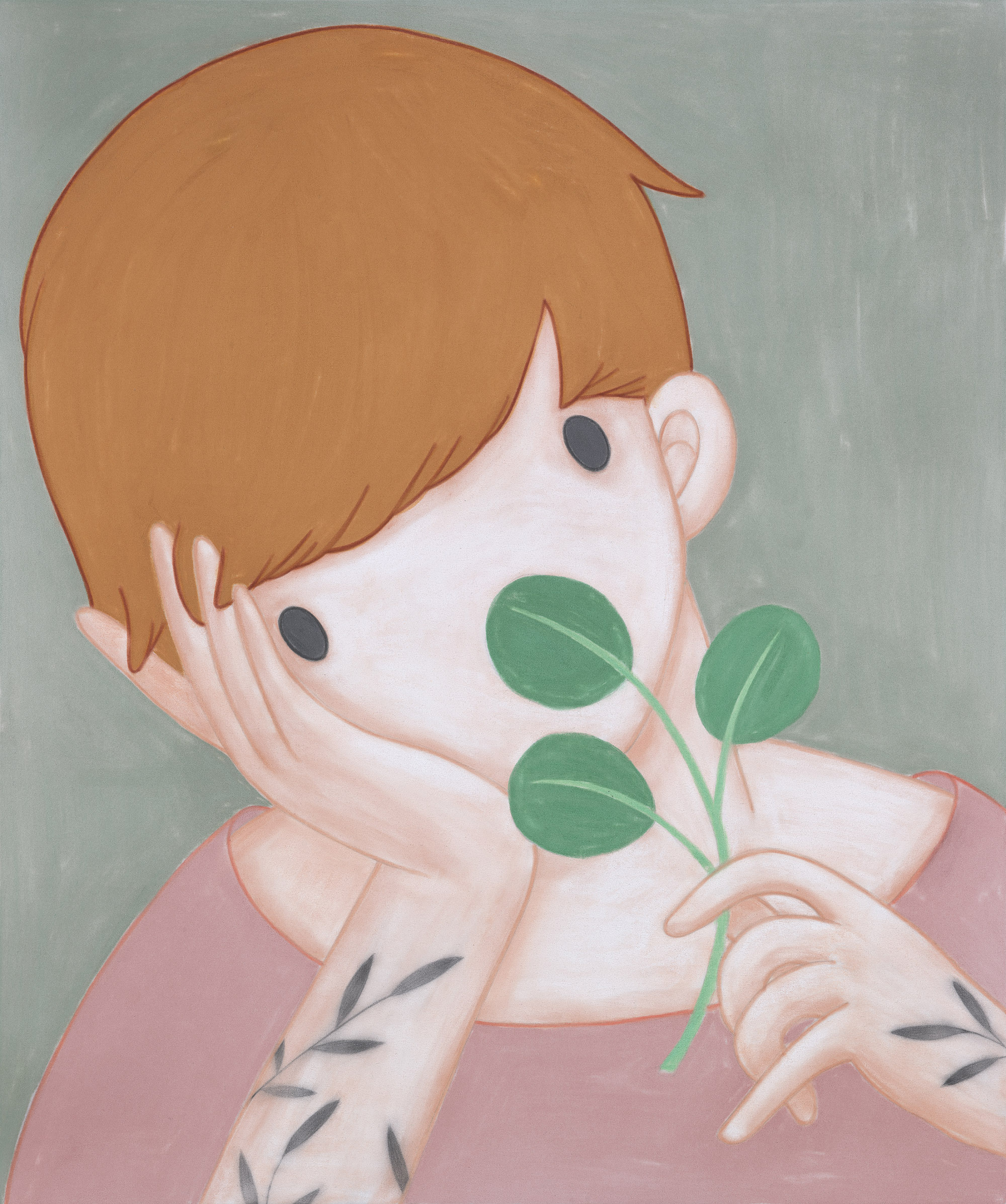 [25p3697] 2025_Essay_Leaf_pastel, conte on daimaru_72.7×60,6cm.jpg